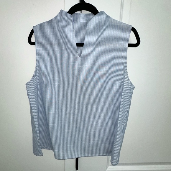 🤍 Rafferiza Sleeveless Striped Linen Top | Women’s L (8/10) | NWOT - Picture 3 of 4